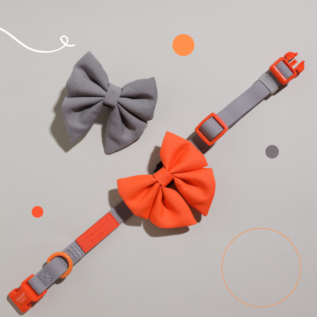 Ash X Orange | Mini Bowtie