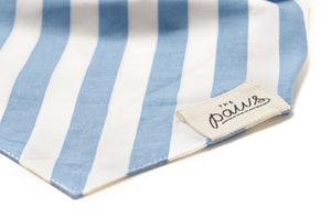 <The Paws Bandana>  Cabana Blue Stripes