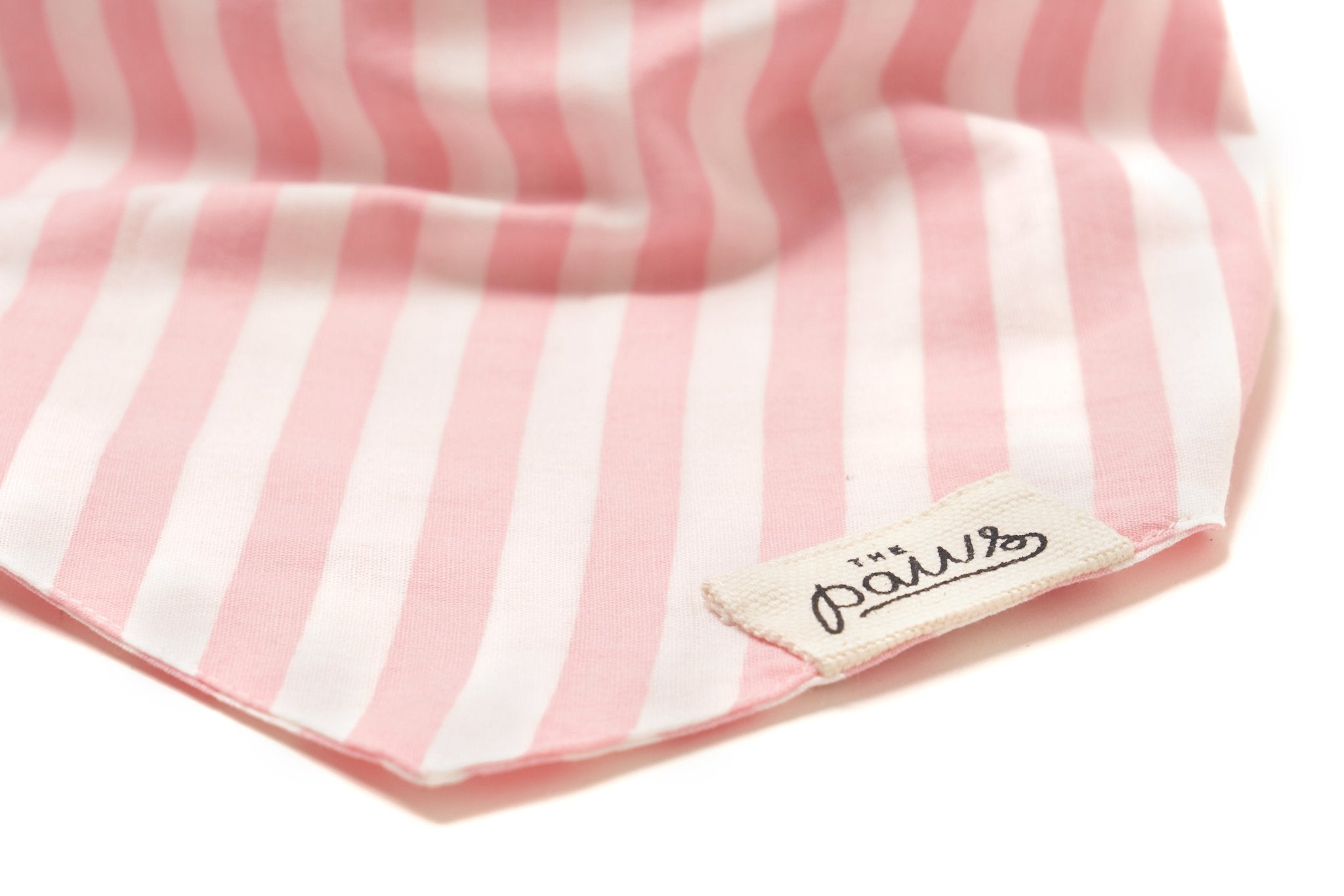 <The Paws Bandana>  Cabana Blush pink Stripes